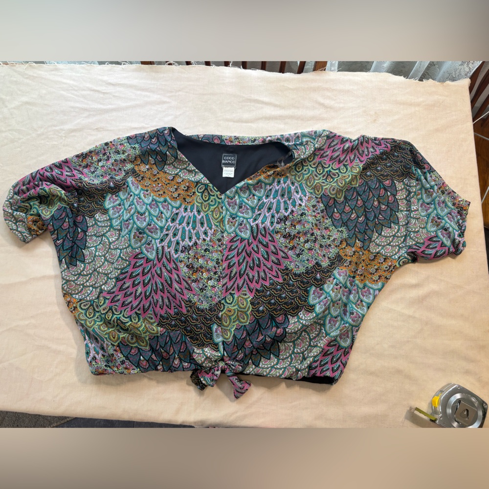 Coco Bianco Multicolor Patterned Blouse XL